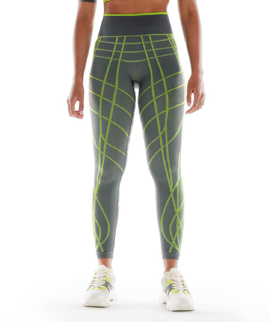 Leggins Gymshark Wtflex Linear Seamless Mujer Grises Verdes Grises Claro | MX_4789LIS