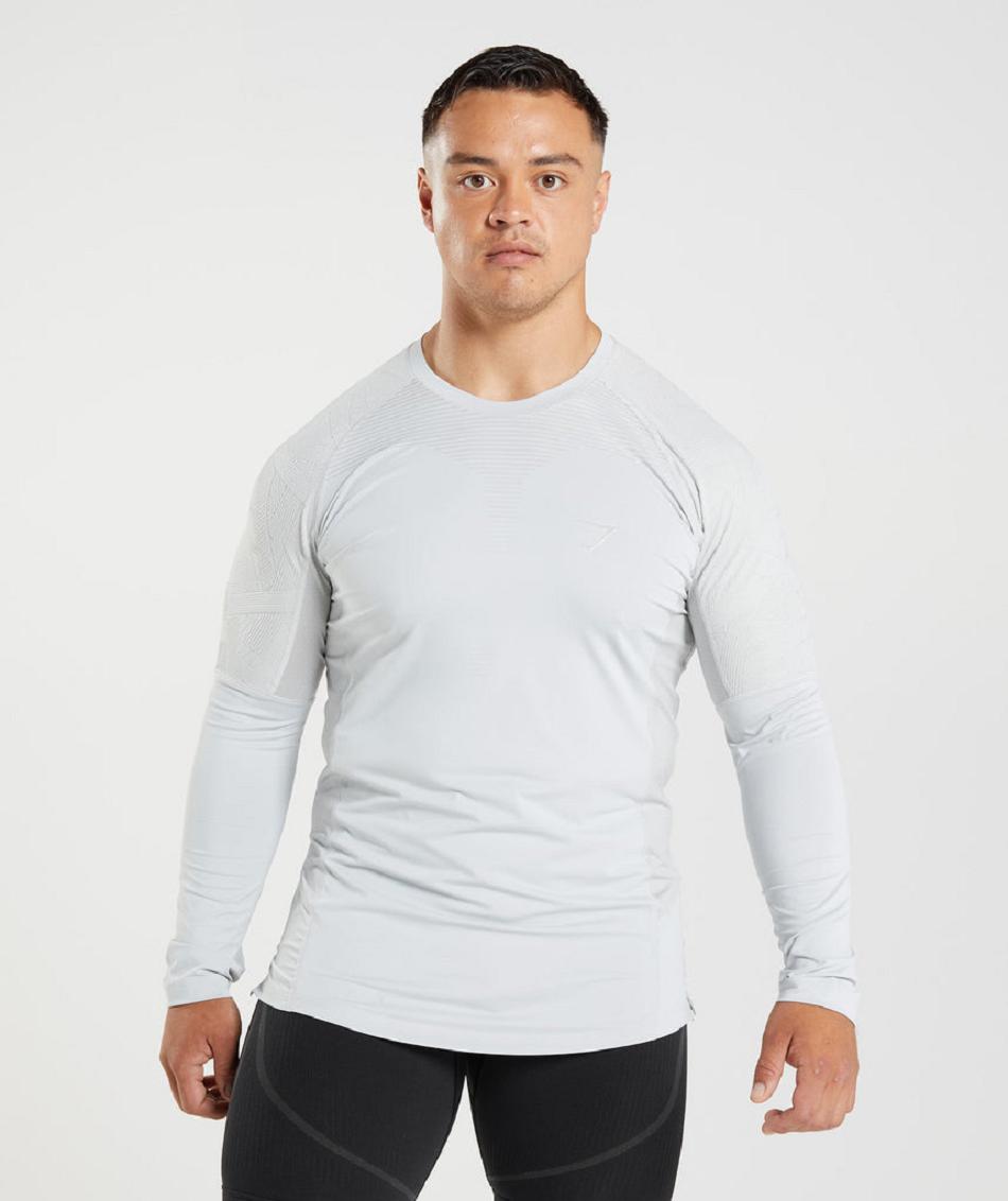 Long Sleeve Gymshark 315 Hombre Grises Claro | MX_3371TCE