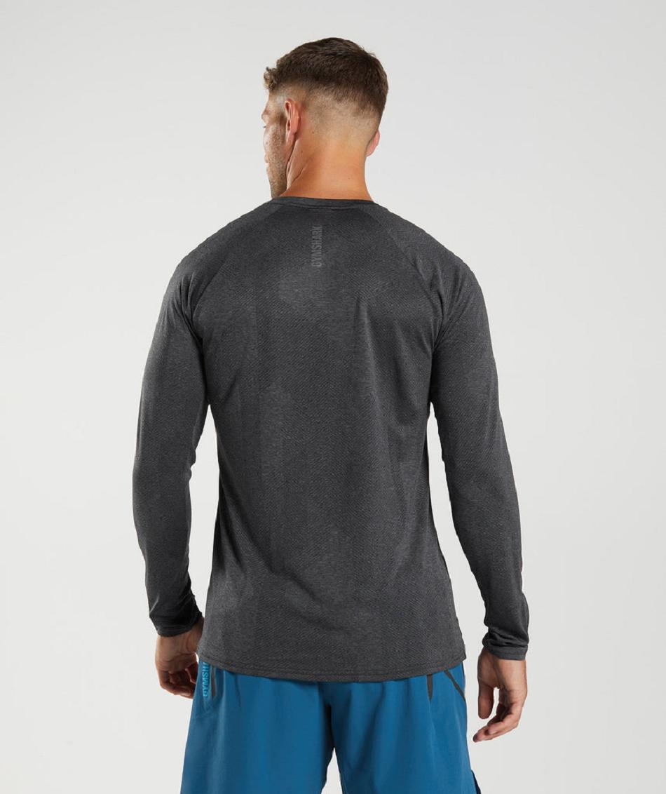 Long Sleeve Gymshark Apex Hombre Negros Grises | MX_3394WNB