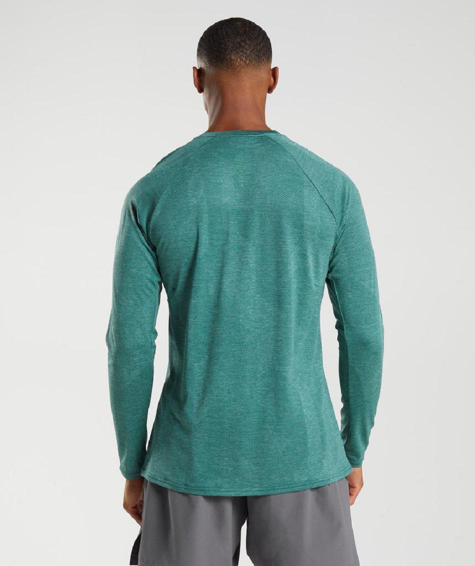 Long Sleeve Gymshark Apex Hombre Verdes Verdes | MX_3399UZG