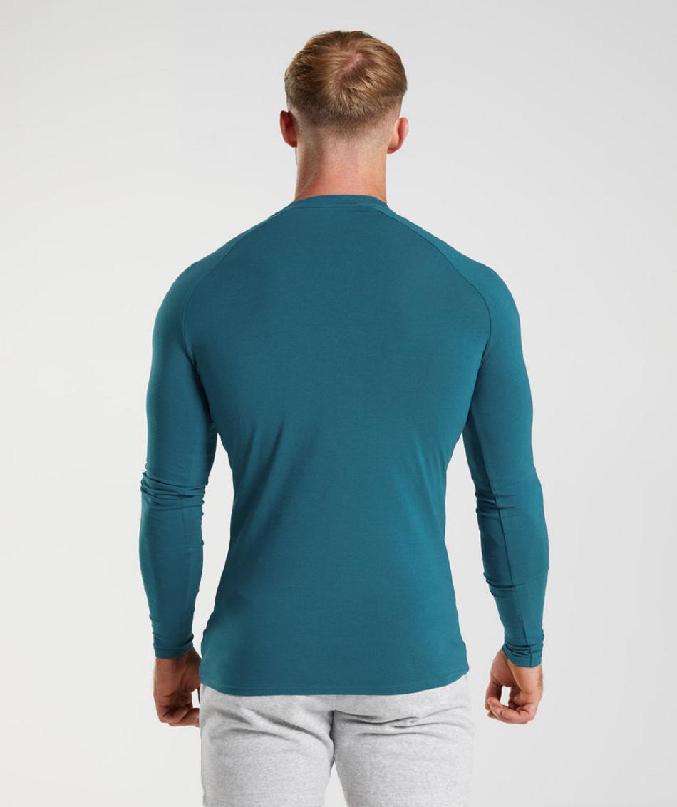 Long Sleeve Gymshark Apollo Hombre Azules | MX_3374ILH