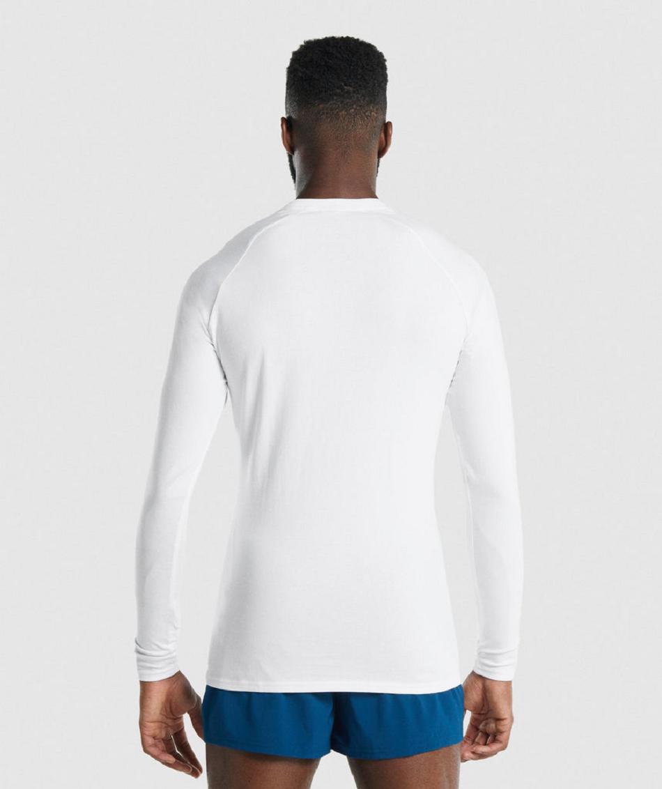 Long Sleeve Gymshark Apollo Hombre Blancos | MX_3361XYU