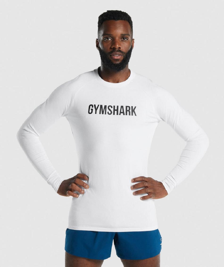 Long Sleeve Gymshark Apollo Hombre Blancos | MX_3361XYU