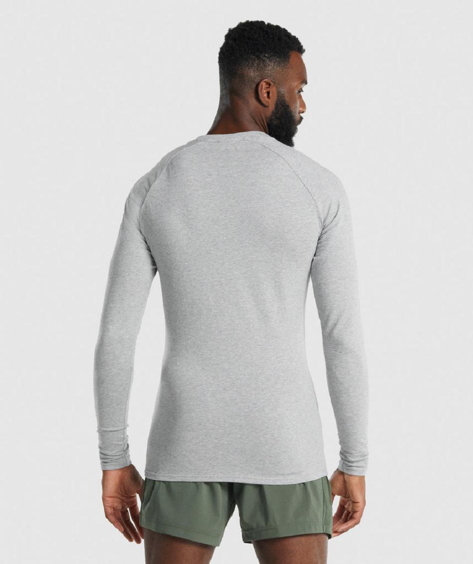 Long Sleeve Gymshark Apollo Hombre Grises Claro | MX_3414XYU