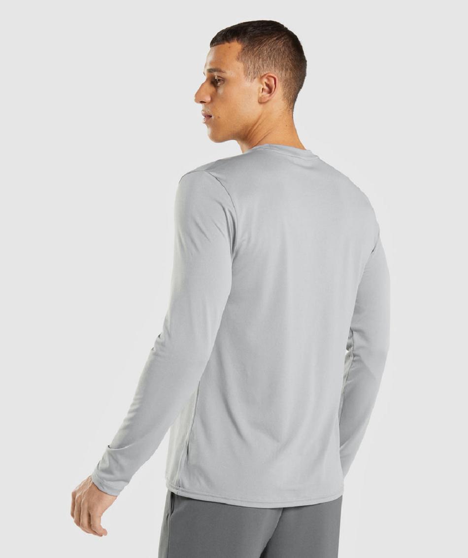 Long Sleeve Gymshark Arrival Hombre Grises | MX_3360ZUT