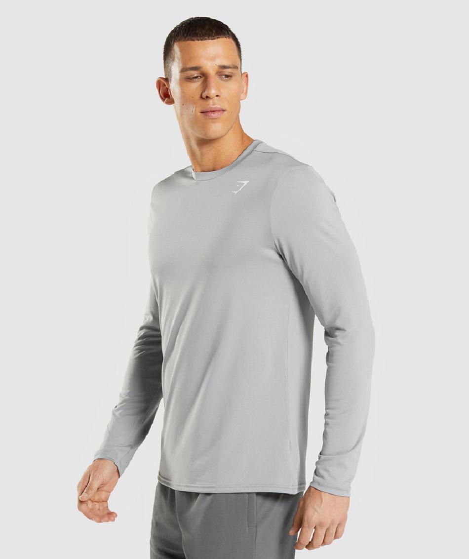 Long Sleeve Gymshark Arrival Hombre Grises | MX_3360ZUT