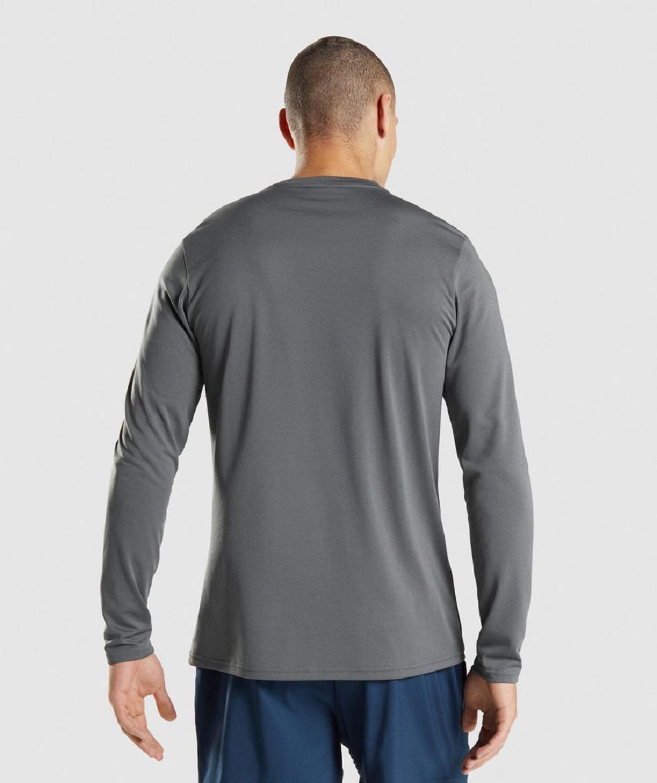 Long Sleeve Gymshark Arrival Hombre Grises | MX_3385LIS