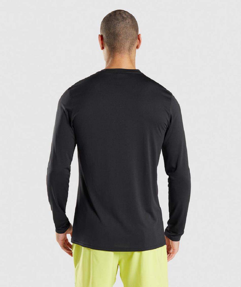 Long Sleeve Gymshark Arrival Hombre Negros | MX_3429AHK