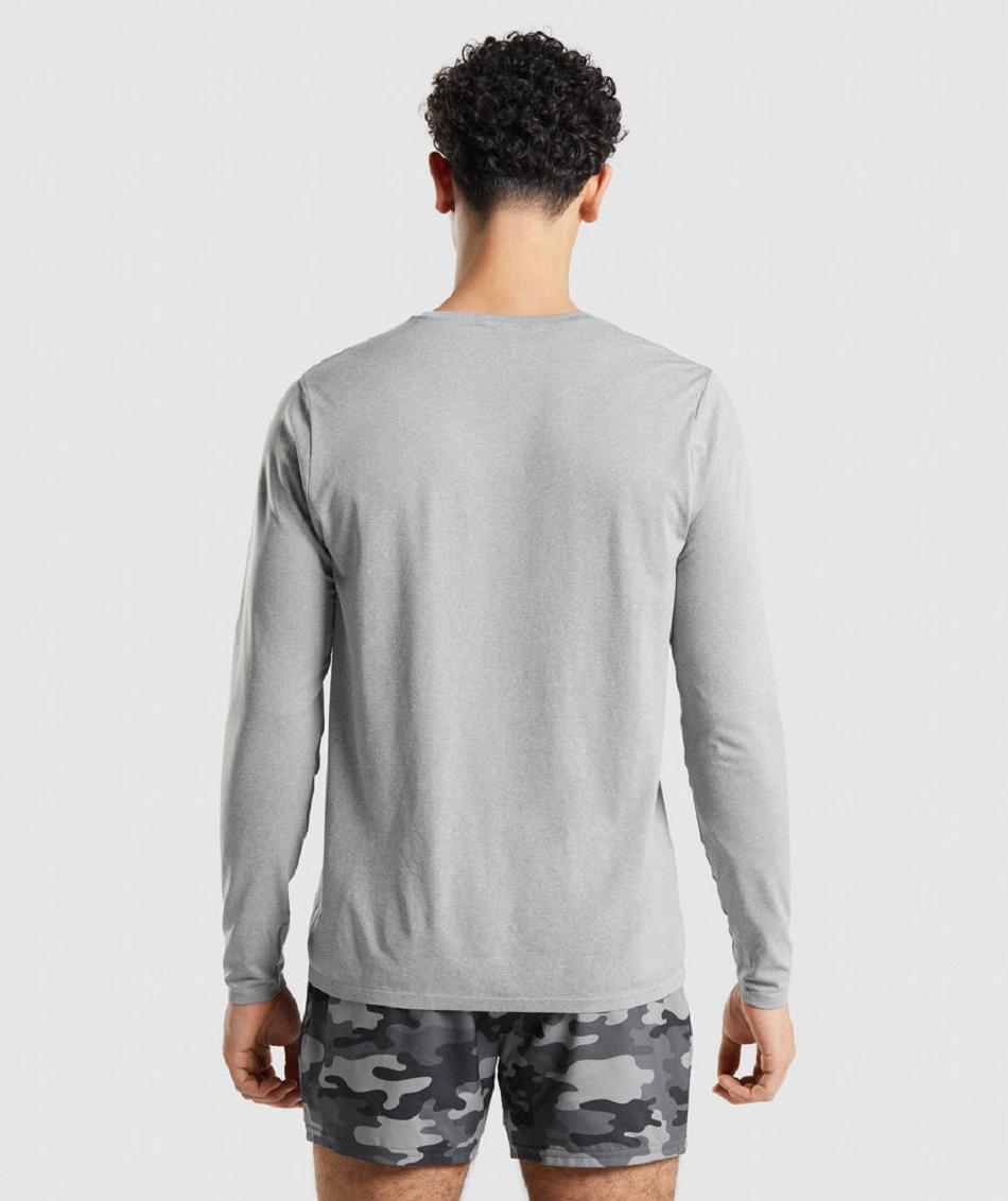 Long Sleeve Gymshark Arrival Seamless Hombre Grises | MX_3372YXF