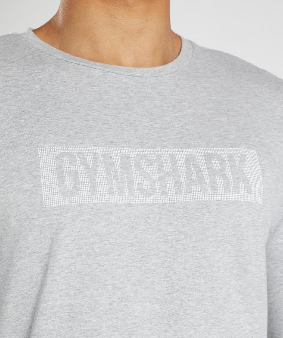 Long Sleeve Gymshark Block Hombre Grises Claro | MX_3419MQZ