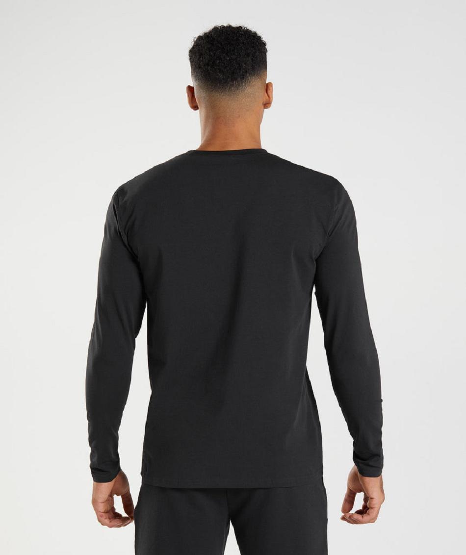 Long Sleeve Gymshark Block Hombre Negros | MX_3418NWY