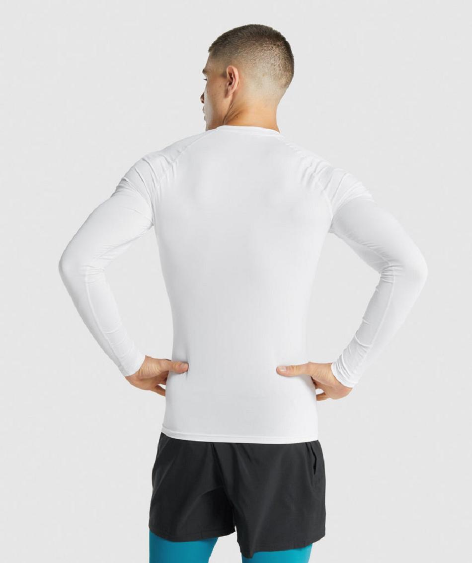 Long Sleeve Gymshark Element Baselayer Hombre Blancos | MX_2946YXF