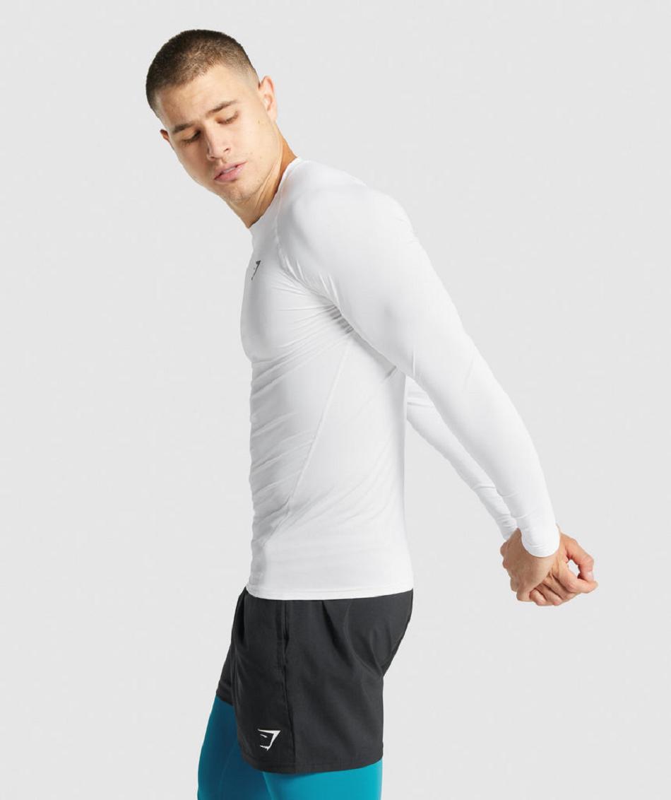 Long Sleeve Gymshark Element Baselayer Hombre Blancos | MX_2946YXF