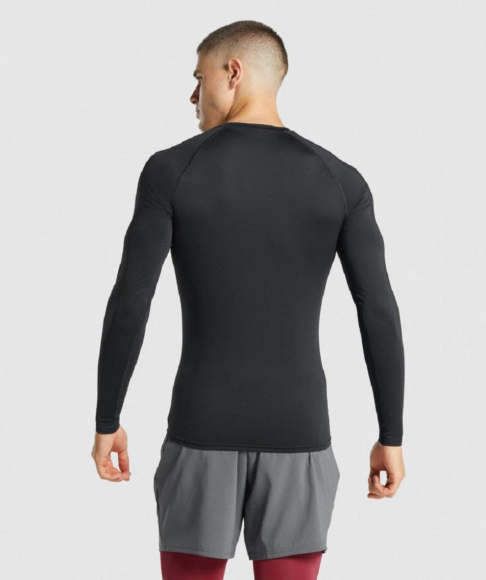 Long Sleeve Gymshark Element Baselayer Hombre Negros | MX_2947UZG