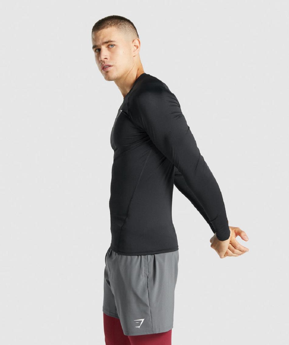 Long Sleeve Gymshark Element Baselayer Hombre Negros | MX_2947UZG