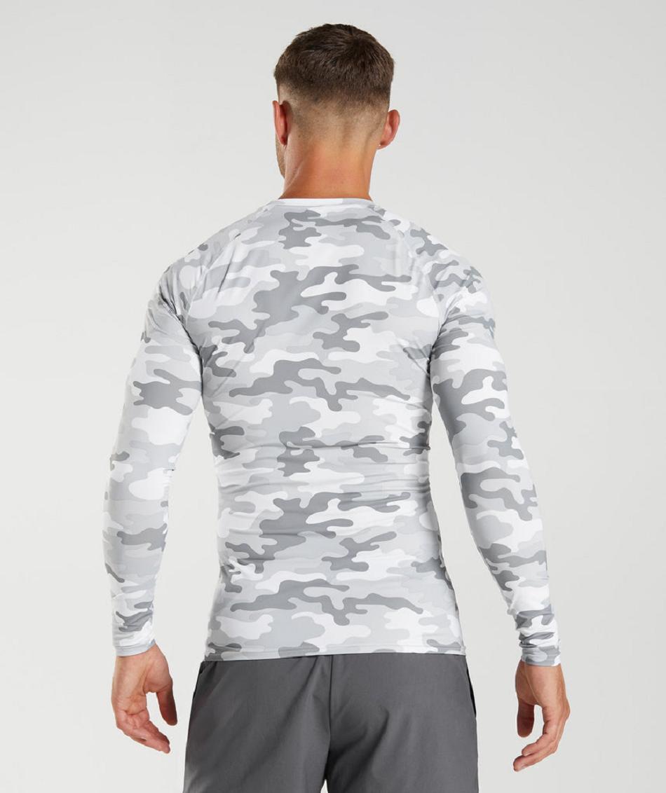 Long Sleeve Gymshark Element Baselayer Hombre Grises Claro | MX_2948ILH