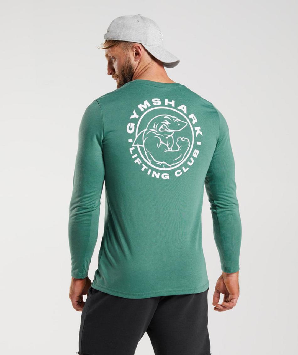 Long Sleeve Gymshark Legacy Hombre Verdes | MX_3397TCE