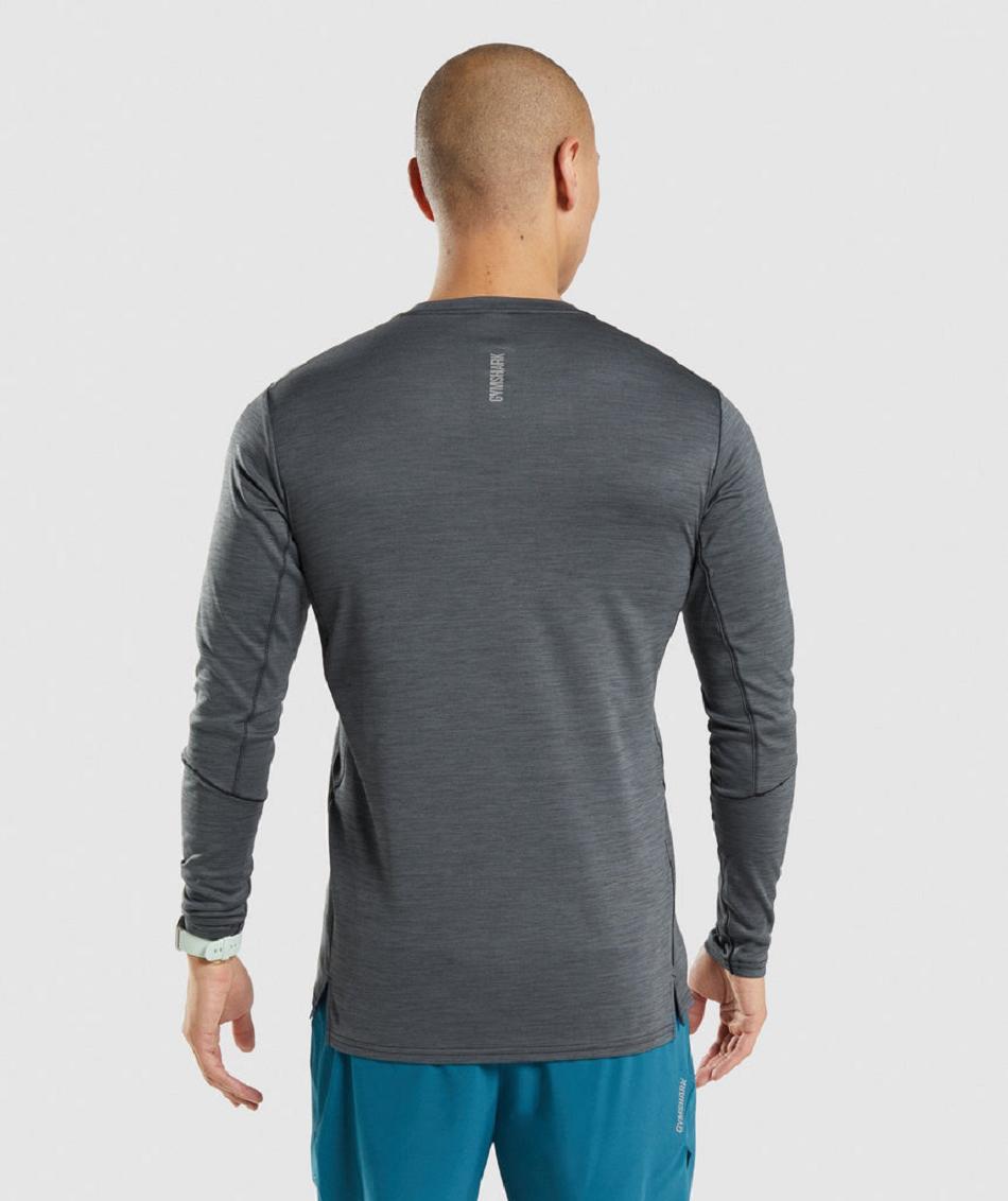 Long Sleeve Gymshark Speed Hombre Negros Grises | MX_3352SGL