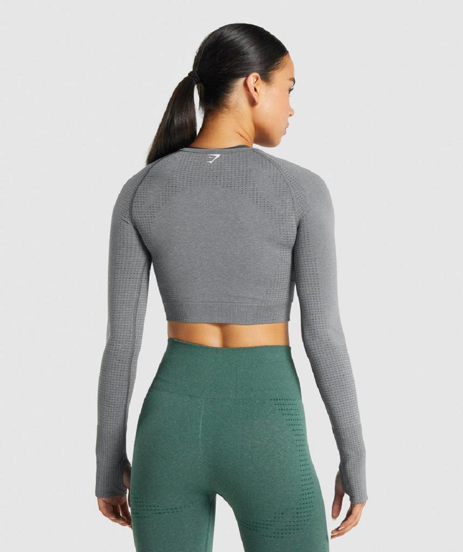 Long Sleeve Gymshark Vital Seamless 2.0 Mujer Grises | MX_4253WNB