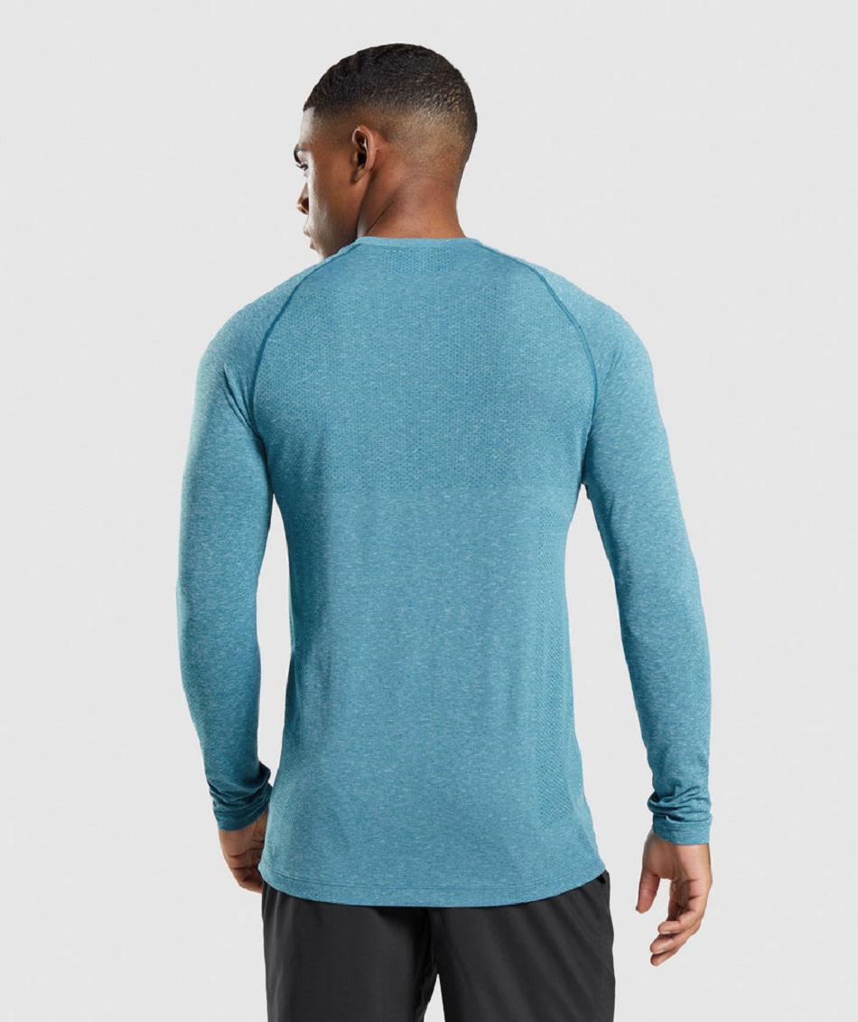 Long Sleeve Gymshark Vital Seamless Light Hombre Turquesa | MX_3388CTV