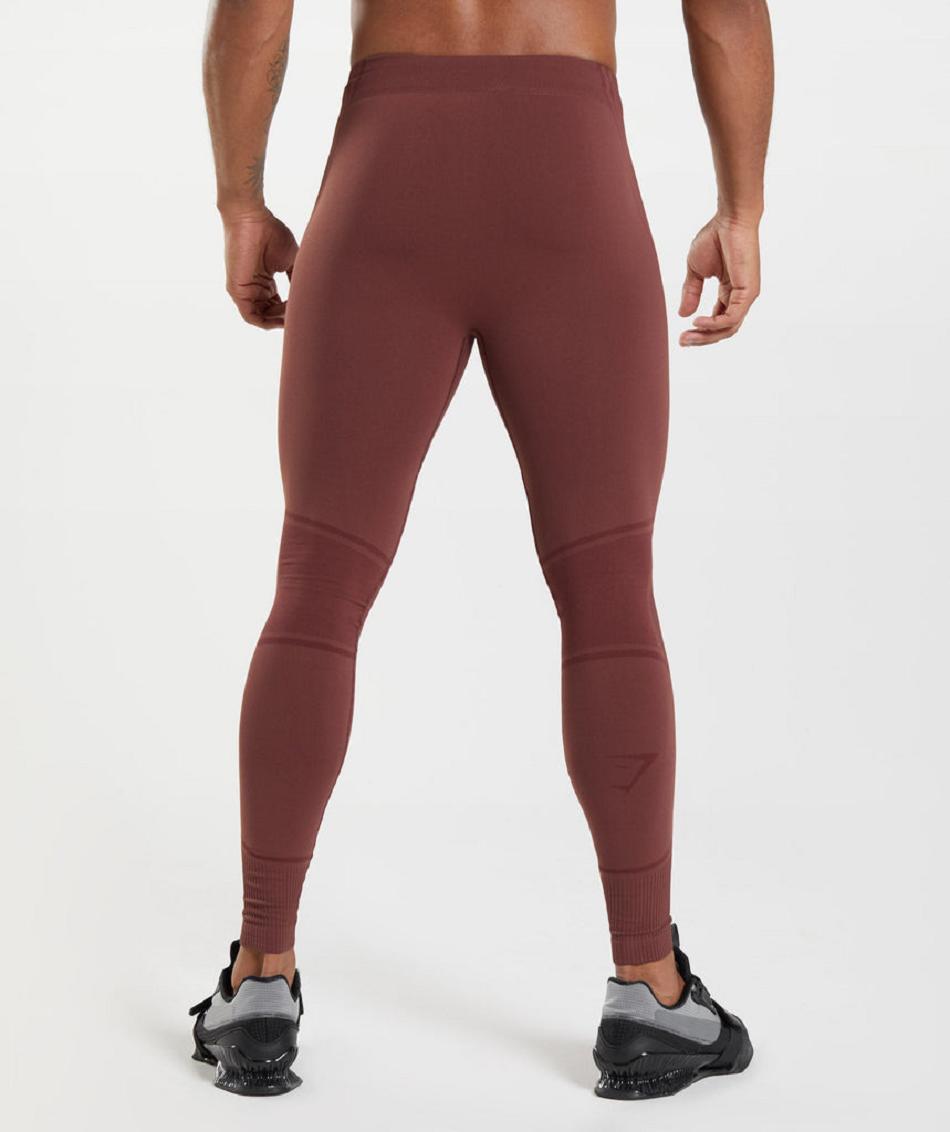 Mallas Gymshark 315 Seamless Hombre Rosas Marrom Vino | MX_2921NWY