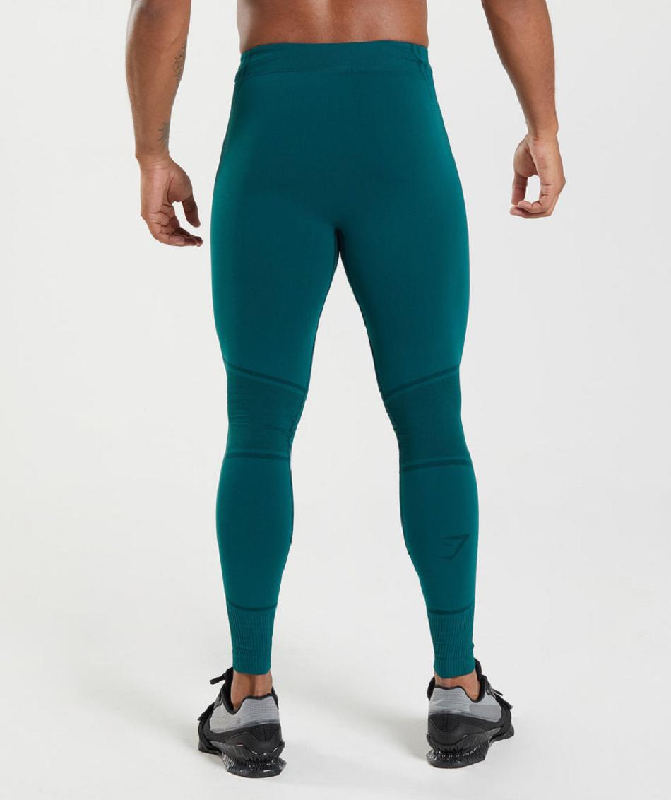 Mallas Gymshark 315 Seamless Hombre Turquesa Negros | MX_2923QMA