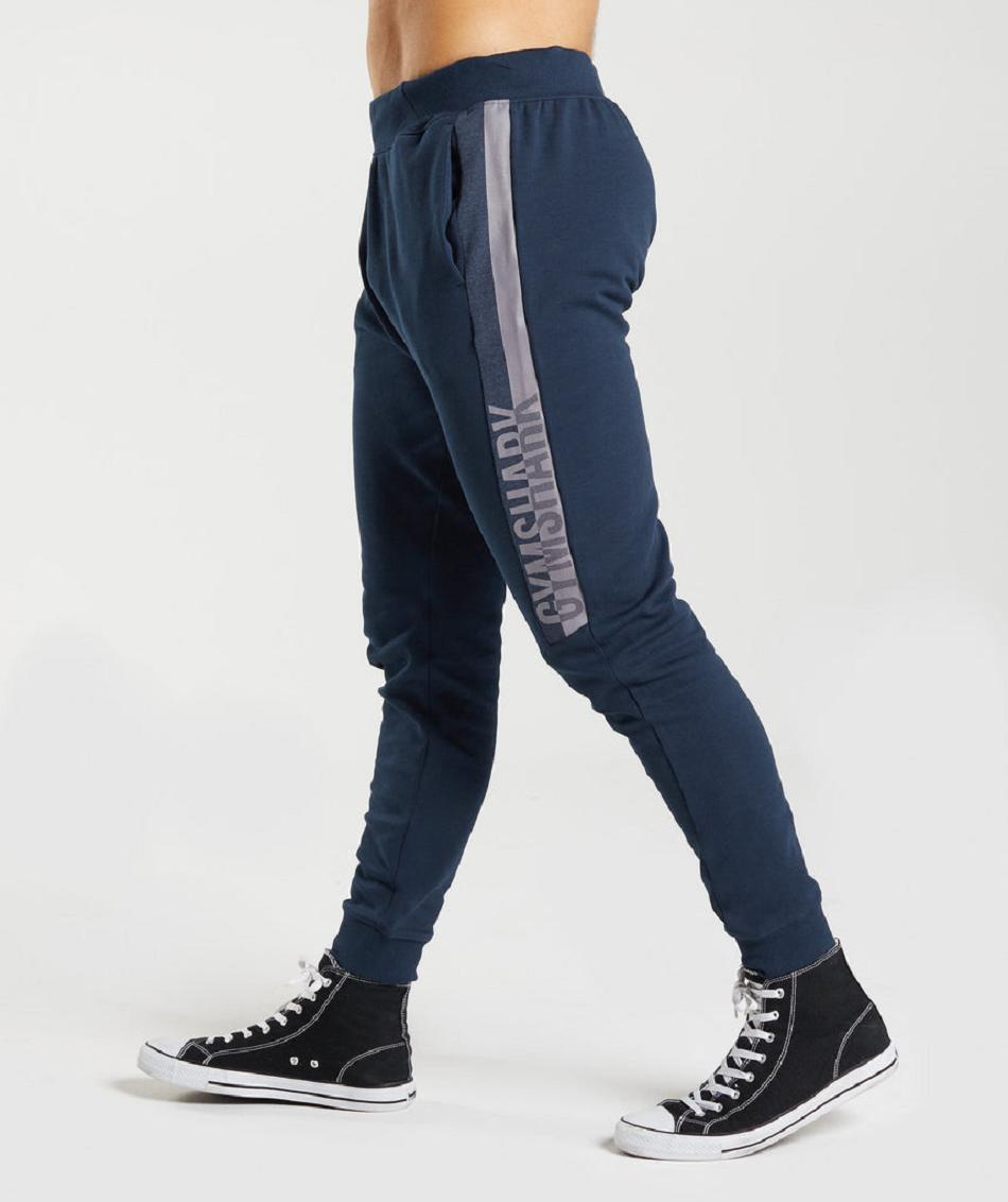 Pantalones Jogger Gymshark Bold React Hombre Azul Marino | MX_3686GSO