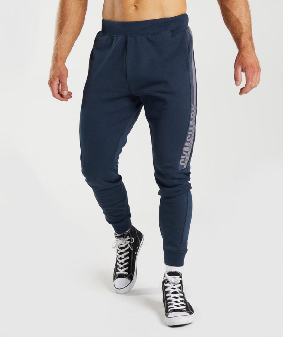 Pantalones Jogger Gymshark Bold React Hombre Azul Marino | MX_3686GSO