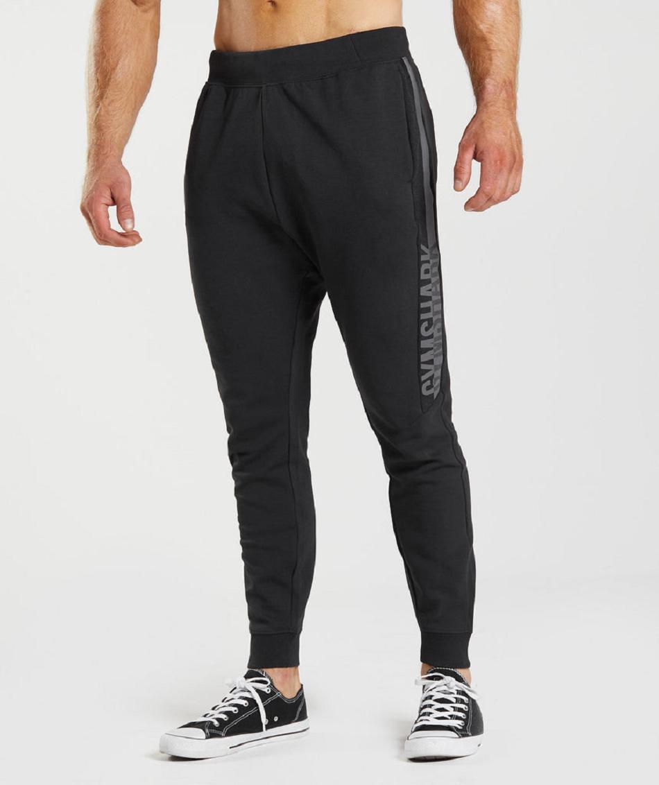 Pantalones Jogger Gymshark Bold React Hombre Negros | MX_3690SGL