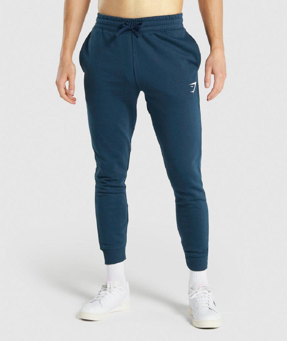 Pantalones Jogger Gymshark Crest Hombre Azul Marino | MX_2983HAP