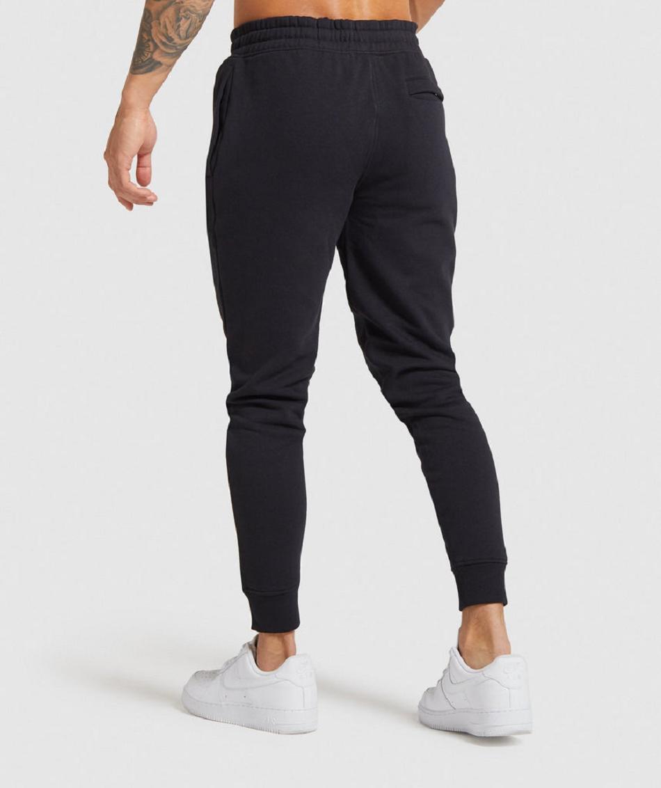 Pantalones Jogger Gymshark Crest Hombre Negros | MX_3727CTV