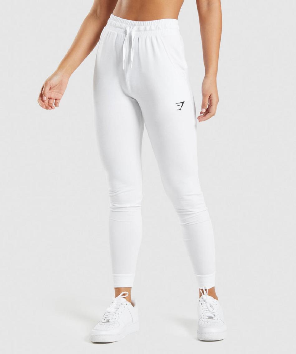 Pantalones Jogger Gymshark Entrenamiento Pippa Mujer Blancos | MX_4866XYU