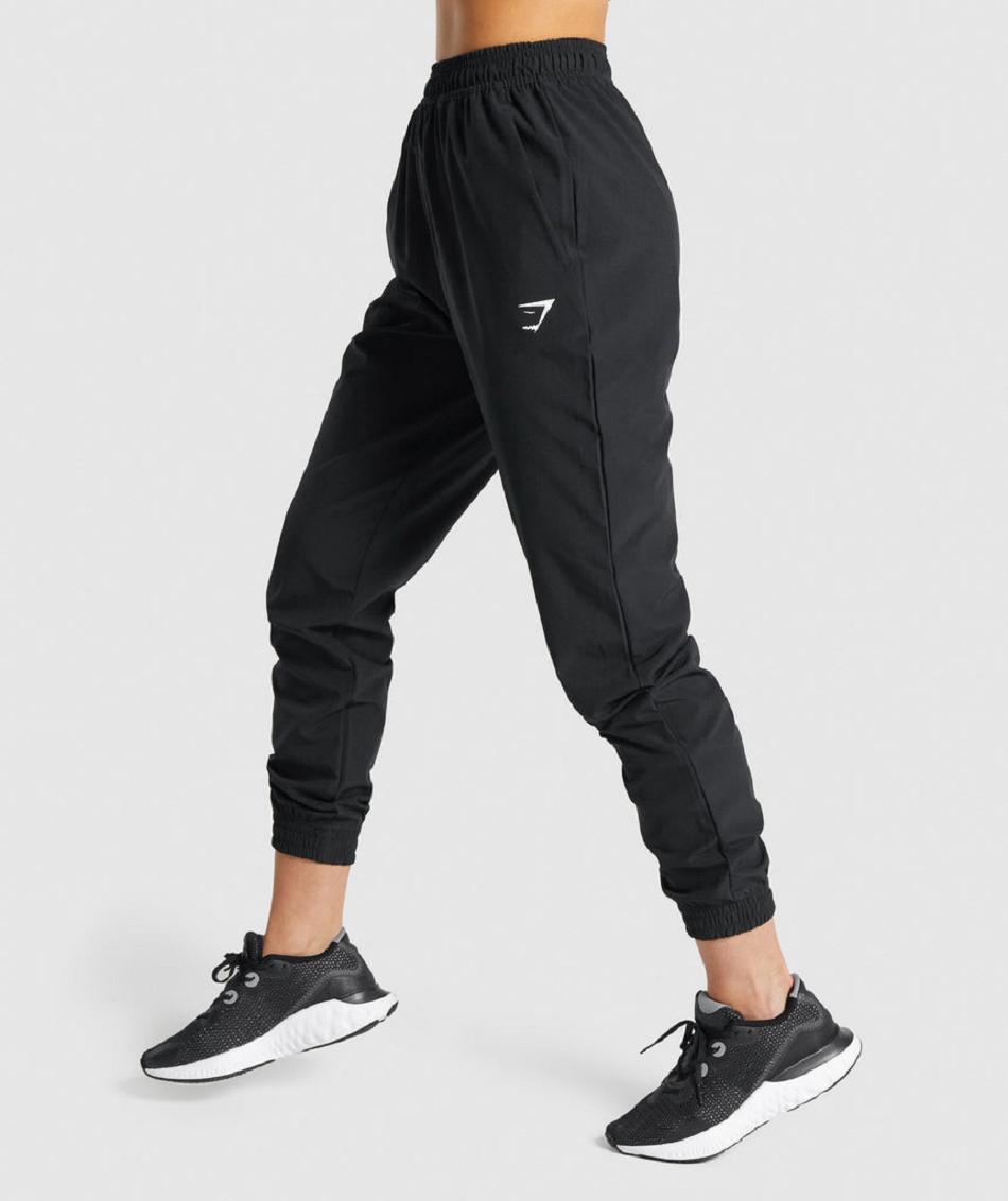 Pantalones Jogger Gymshark Entrenamiento Woven Mujer Negros | MX_4872QMA