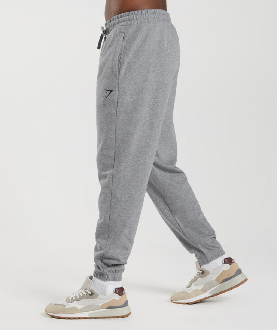 Pantalones Jogger Gymshark Essential Oversized Hombre Grises | MX_3735SGL