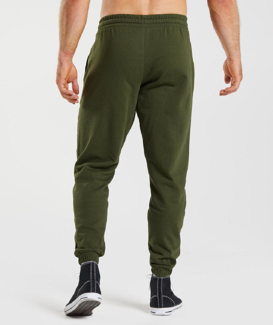 Pantalones Jogger Gymshark Essential Oversized Hombre Verde Oliva | MX_3737FDN