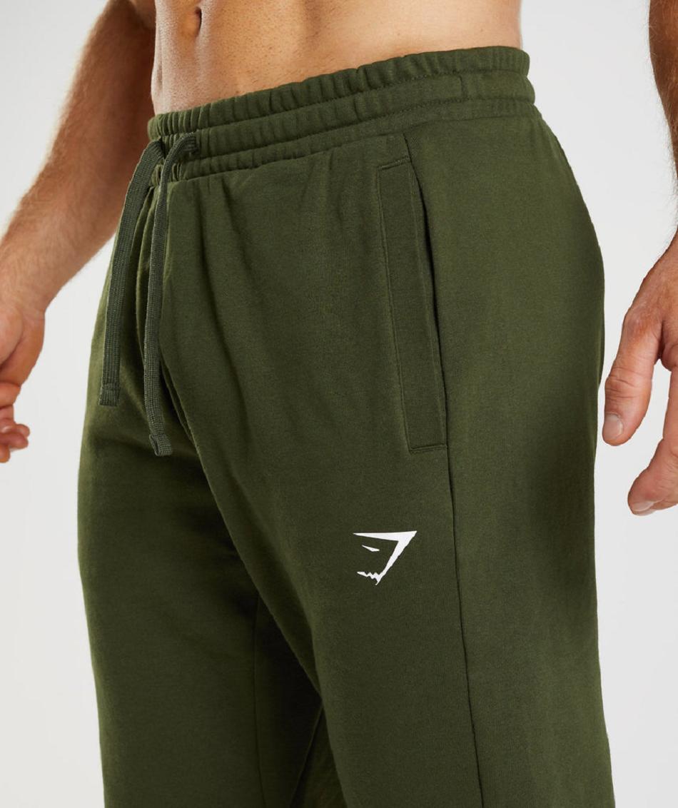 Pantalones Jogger Gymshark Essential Oversized Hombre Verde Oliva | MX_3737FDN