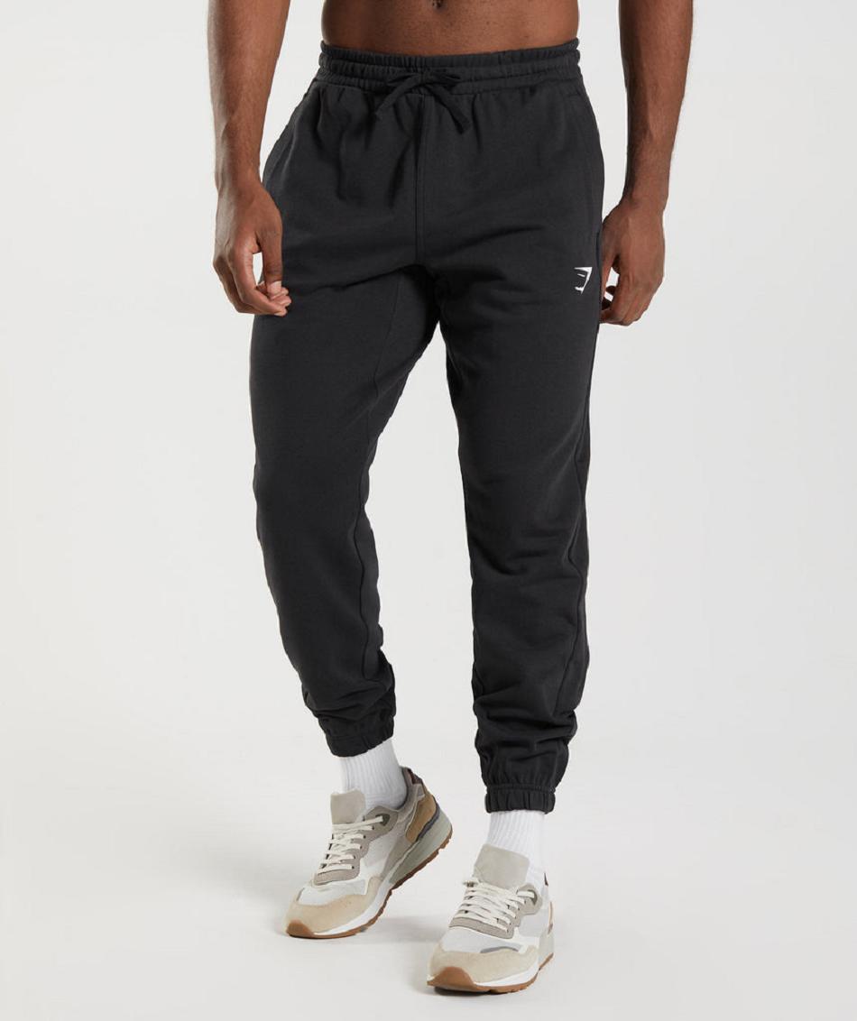 Pantalones Jogger Gymshark Essential Oversized Hombre Negros | MX_3738GSO