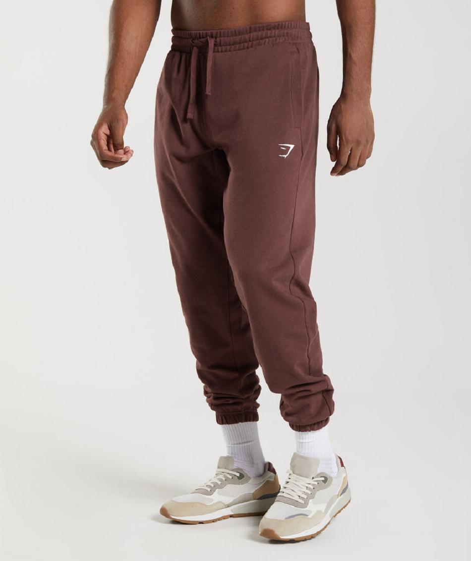 Pantalones Jogger Gymshark Essential Oversized Hombre Rosas Marrom | MX_3741AHK