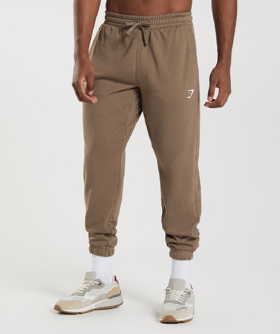 Pantalones Jogger Gymshark Essential Oversized Hombre Marrom | MX_3744FDN