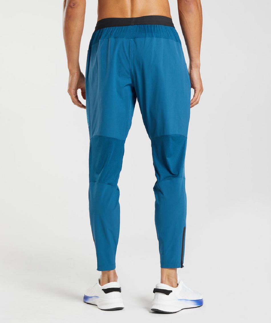 Pantalones Jogger Gymshark Híbrido Woven Hombre Azules | MX_3716AHK