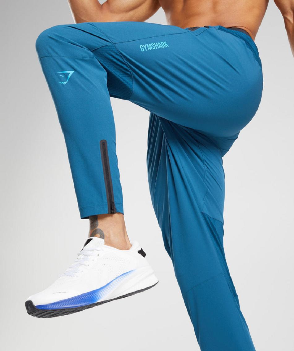 Pantalones Jogger Gymshark Híbrido Woven Hombre Azules | MX_3716AHK