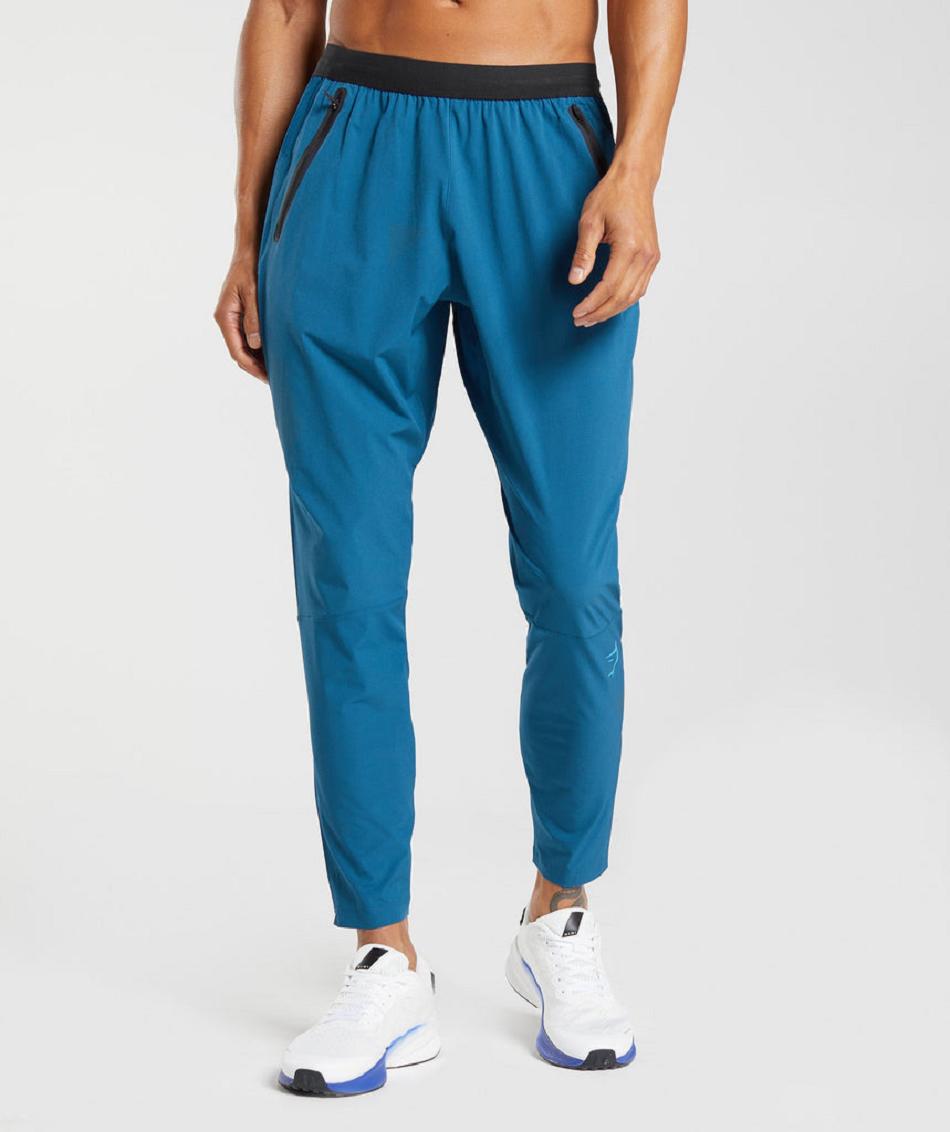 Pantalones Jogger Gymshark Híbrido Woven Hombre Azules | MX_3716AHK