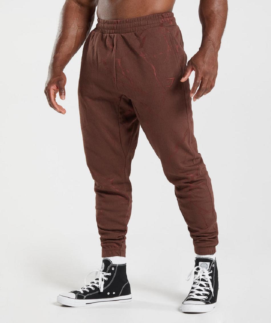 Pantalones Jogger Gymshark Power Hombre Rosas Marrom | MX_3712ILH