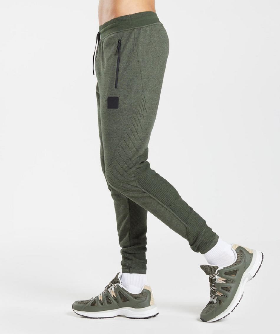 Pantalones Jogger Gymshark Retake Knit Hombre Verde Oliva | MX_3698ZUT