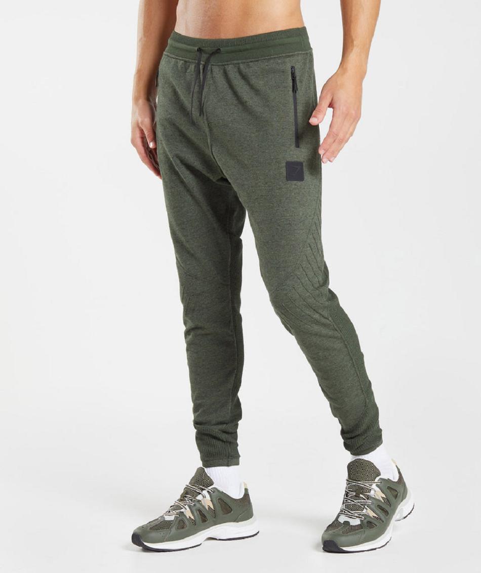 Pantalones Jogger Gymshark Retake Knit Hombre Verde Oliva | MX_3698ZUT