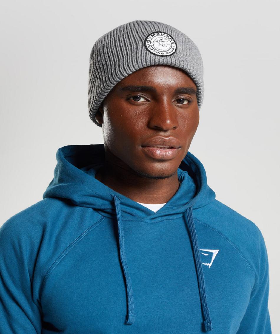 Sombreros Gymshark Legacy Deep Cuff Beanie Accessories Grises Claro | MX_2834PJJ