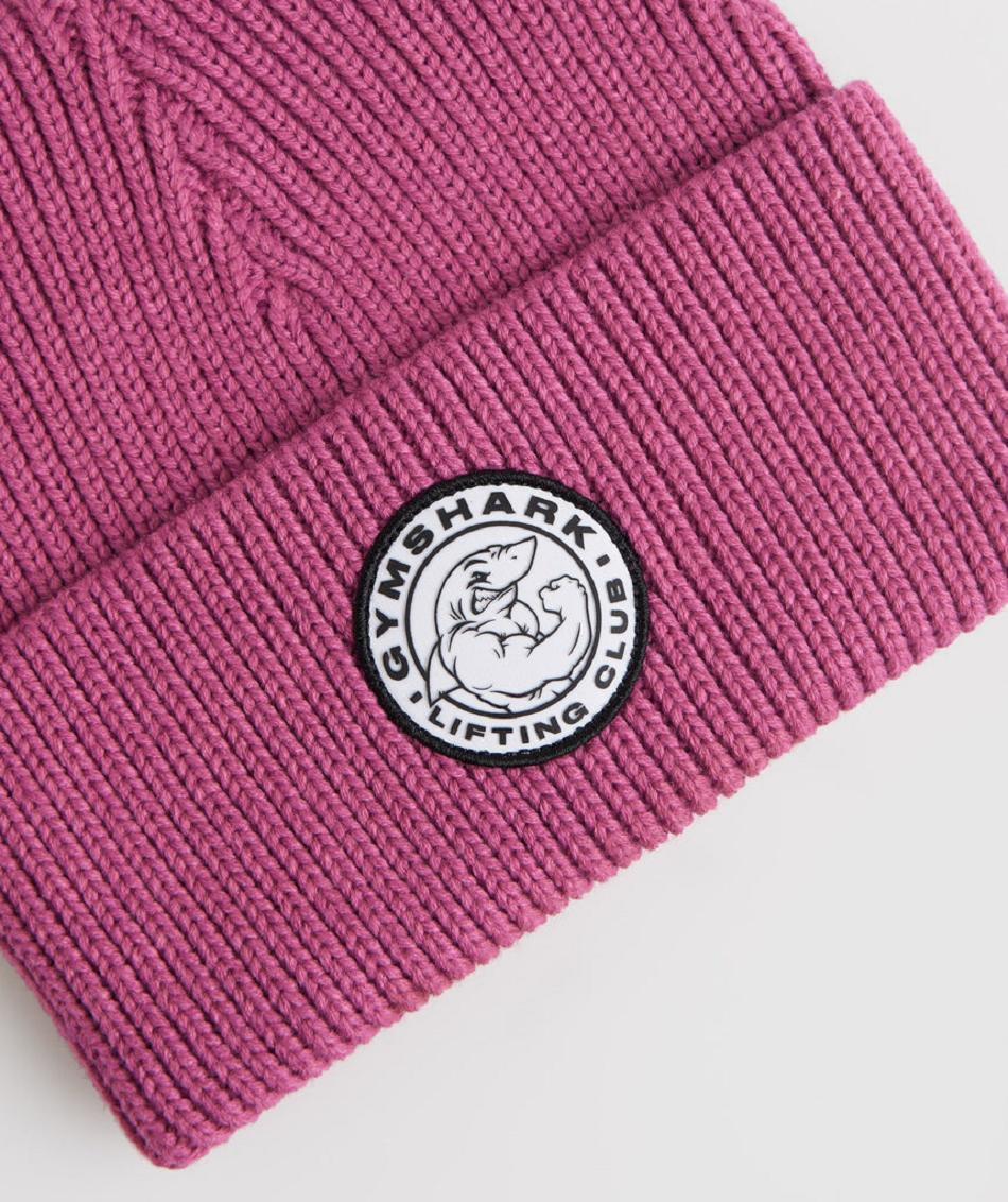 Sombreros Gymshark Legacy Deep Cuff Beanie Accessories Rosas Oscuro | MX_2847CTV