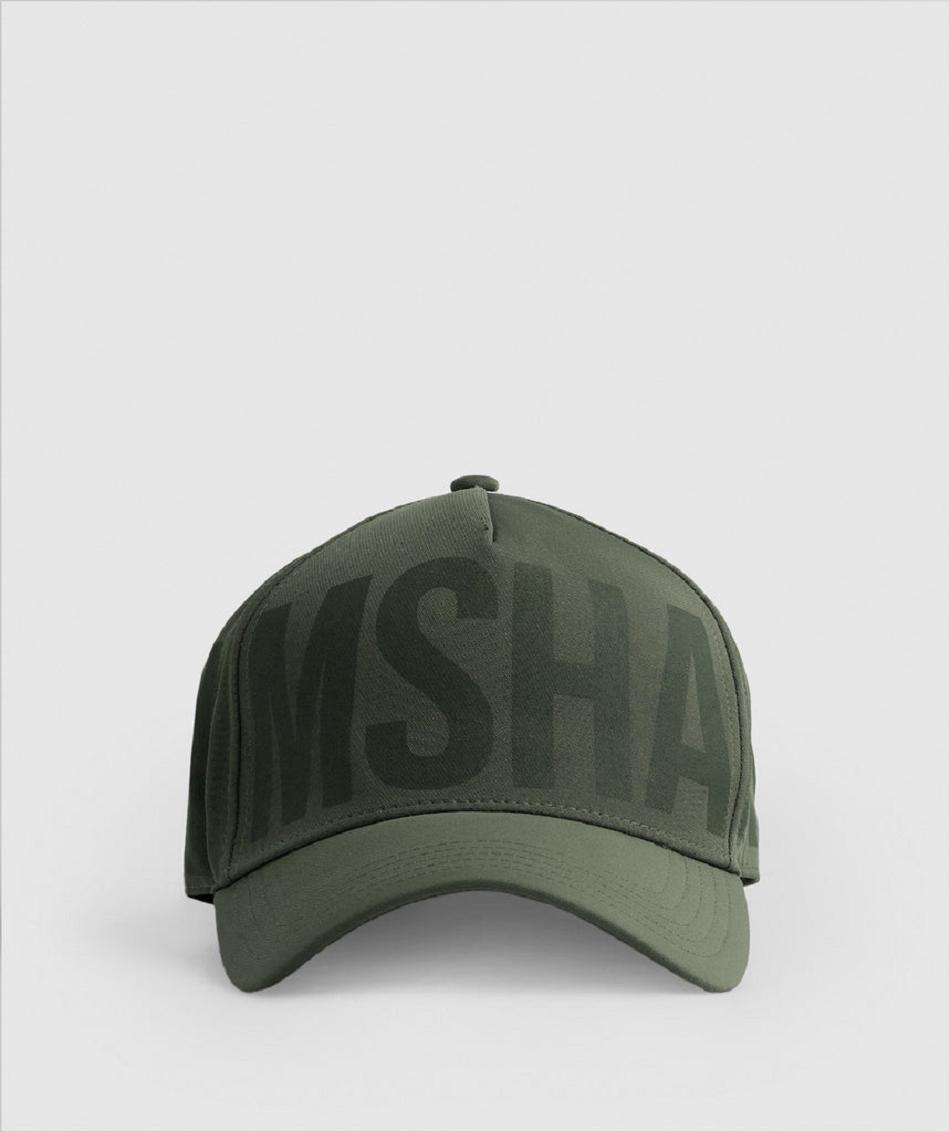 Sombreros Gymshark Logo Hombre Verde Oliva | MX_3822DFM