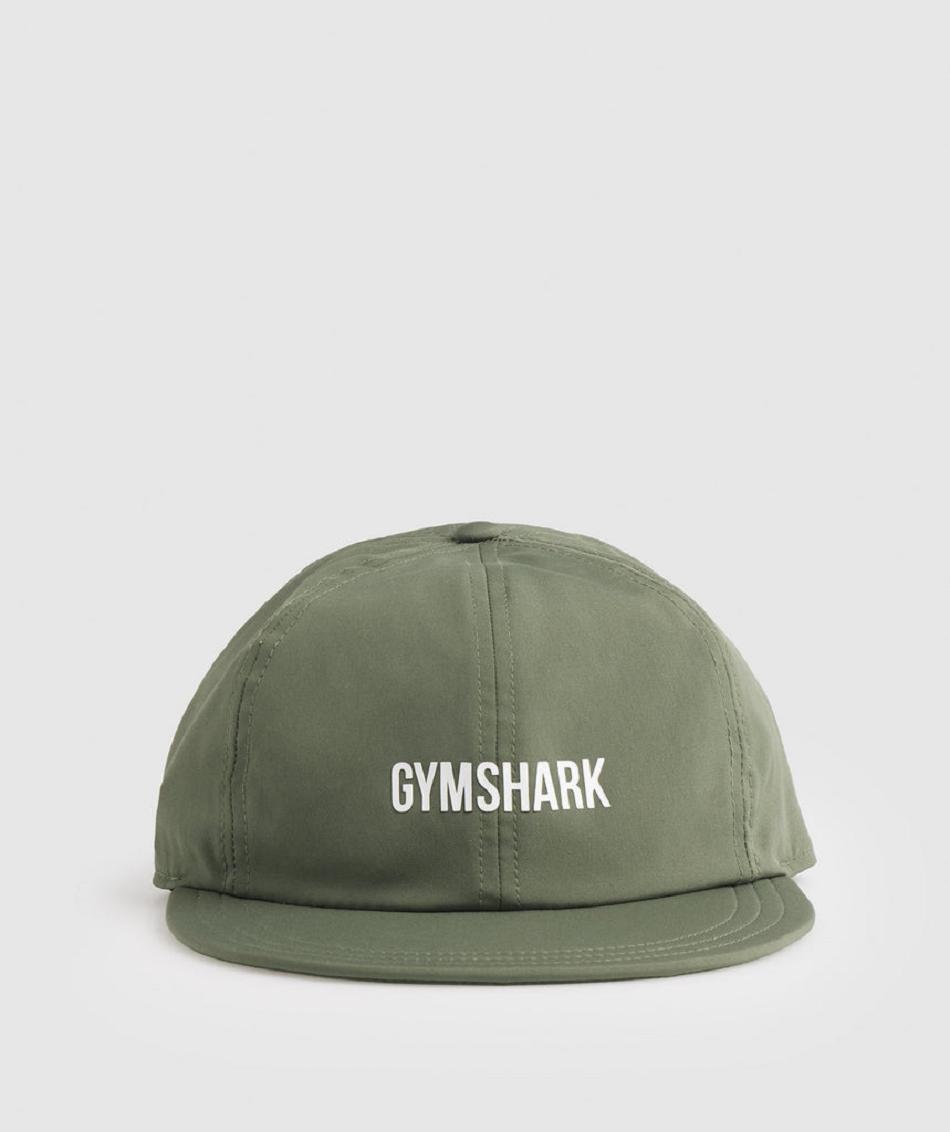 Sombreros Gymshark Planos Peak Cap Mujer Verde Oliva | MX_4968VRW