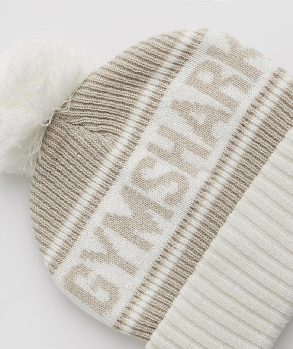 Sombreros Gymshark Pom Beanie Accessories Grises Blancos | MX_2841HAP